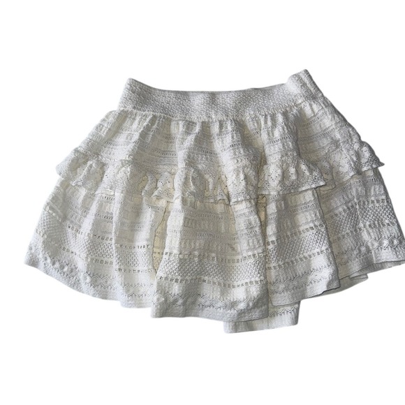 Aerie Crochet Lace White Mini Skirt Medium Spring Summer - Picture 1 of 4
